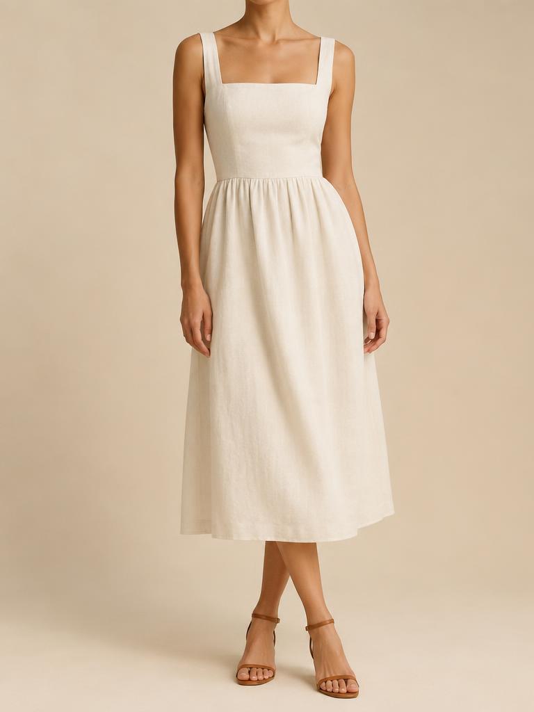 Vestido Midi de Linho